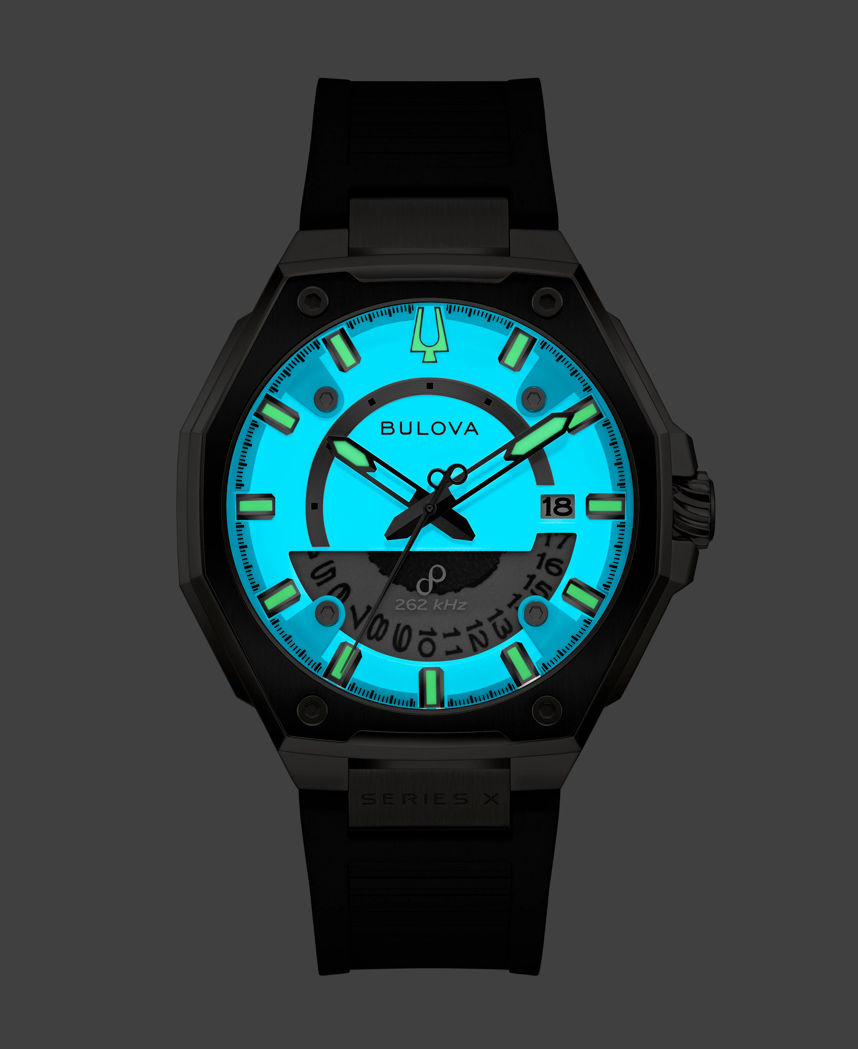 バービー White Dial HNBR Rubber Series X 98B457 | Bulova